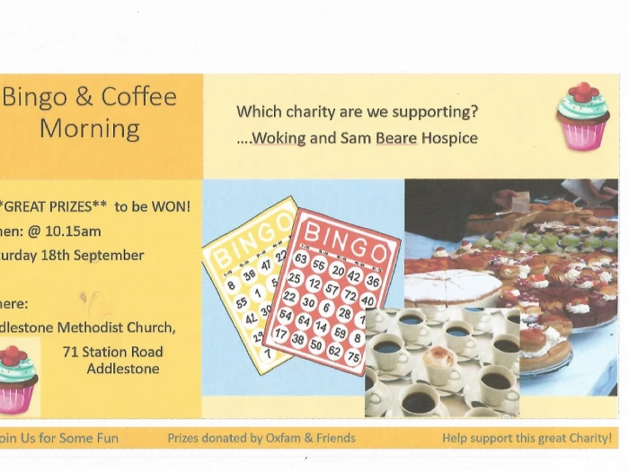 18 sept coffee morning  bingo poster