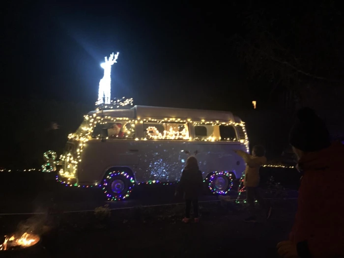 1st place  santas campervan at night