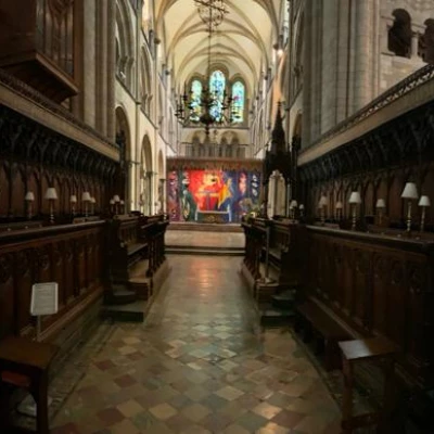 2 june  inside chichester cathedral