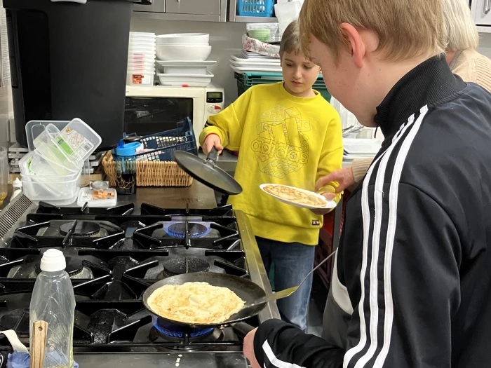 2024  lenten pancakemaking at god squad
