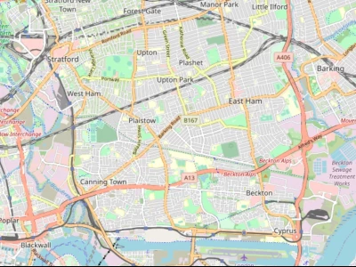 Map showing the location of Newham Methodist Circuit