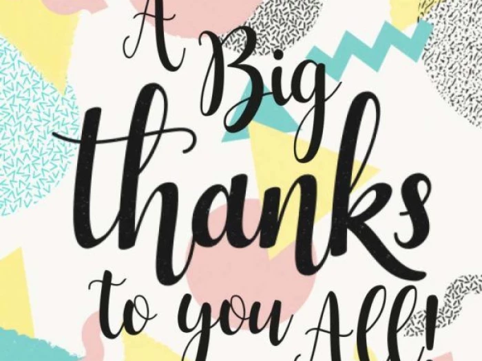 a big thank you