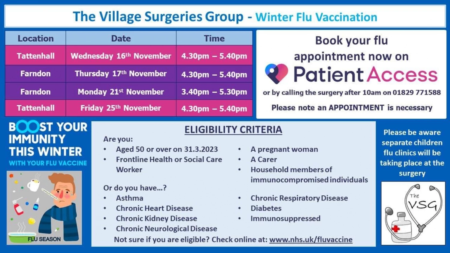 additional flu vaccination clinics