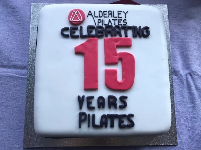 alderley pilates 15 year anniversary cake from wienholts  alderley edge  2