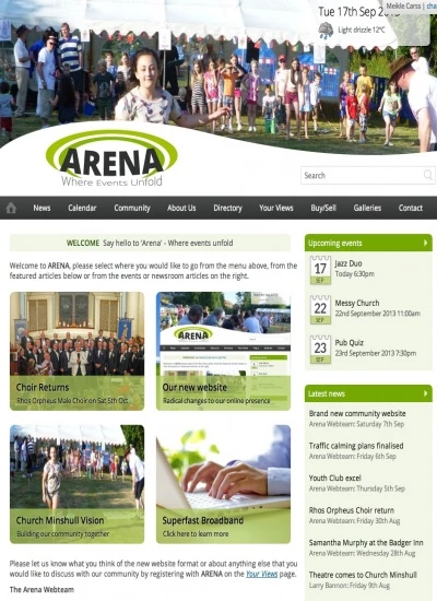 arena-home-page
