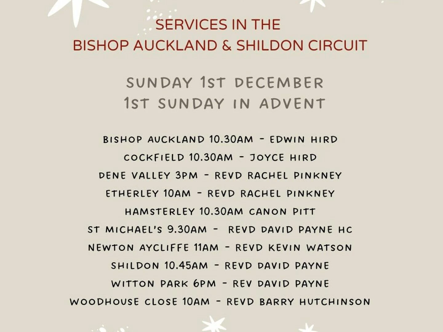 bas advent 1 services 2024