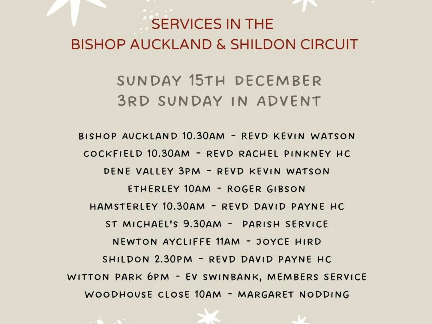 bas advent 3 services 2024
