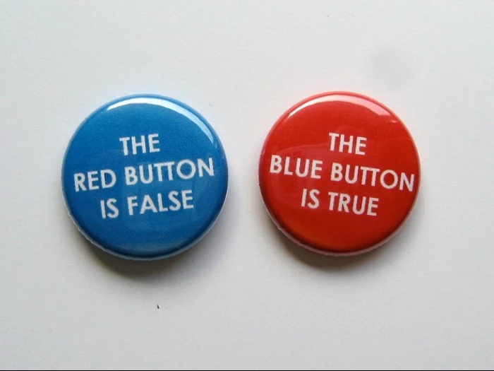 blue button is true