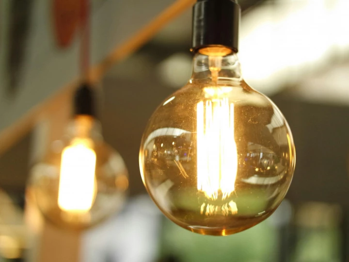 Lighted Light Bulb in Selective-focus Photography