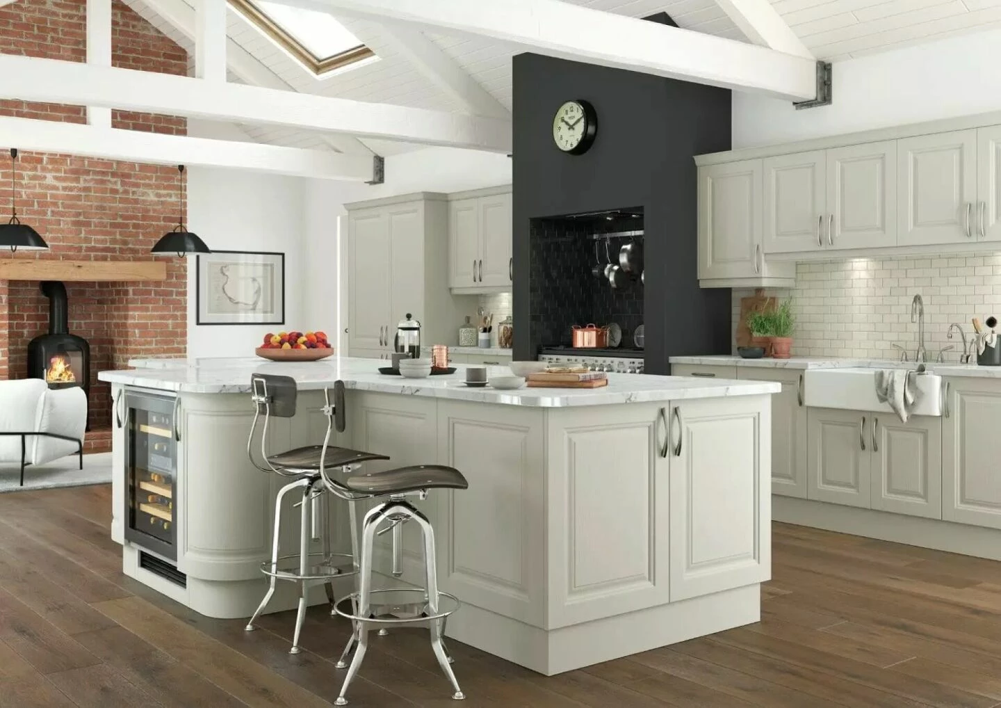 Alku Shaker Open Plan Kitchen 