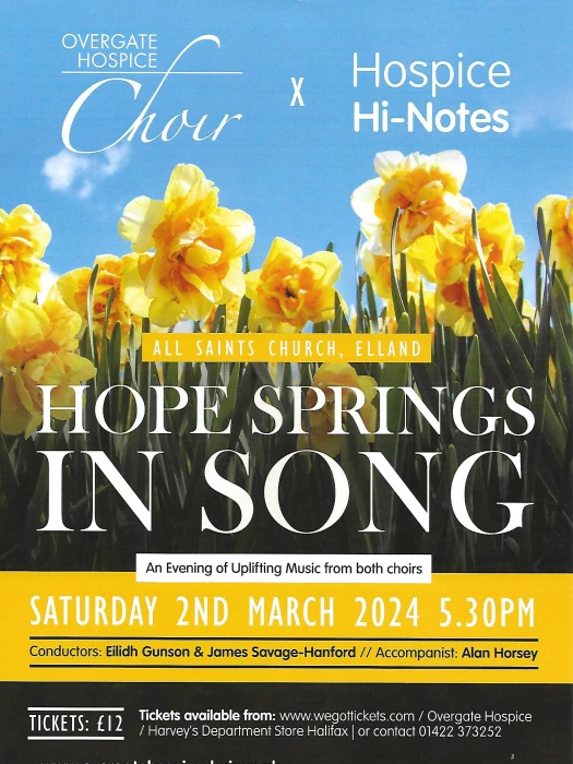 Overgate Hospice Choir Poster March 2024