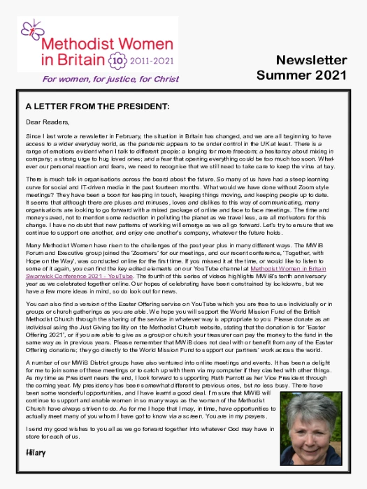 MWiB Newsletter 2021-2 Summer