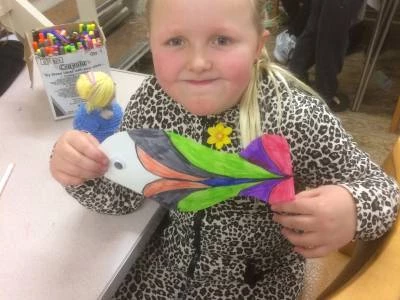 Lily and her colourful fish