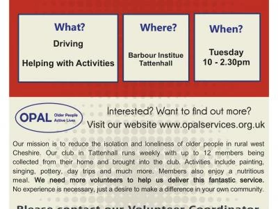 OPAL Tattenhall Recruitment Poster