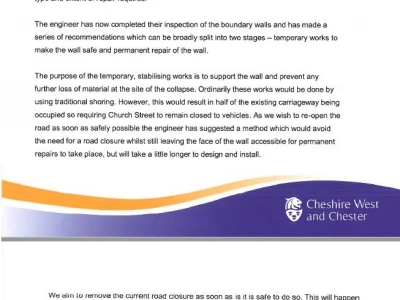 Church Wall Collapse Residents Letter