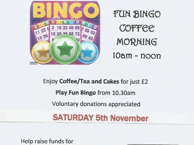 5 November Fun Bingo Coffee Morning