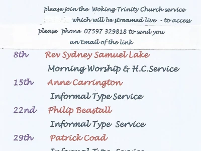 Sunday Service in January 2023