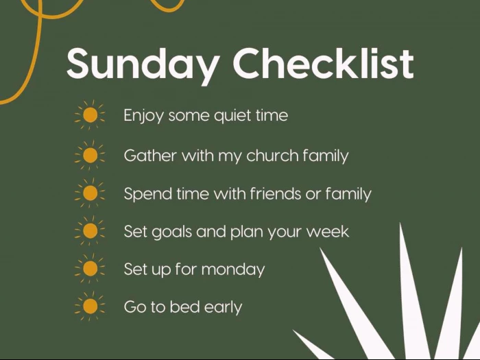 15- Sunday Checklist 3x4
