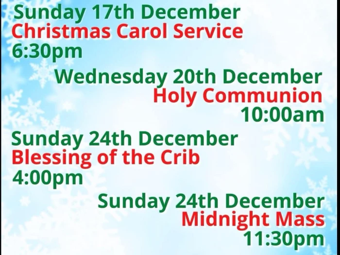 Christmas Services at St Alban's