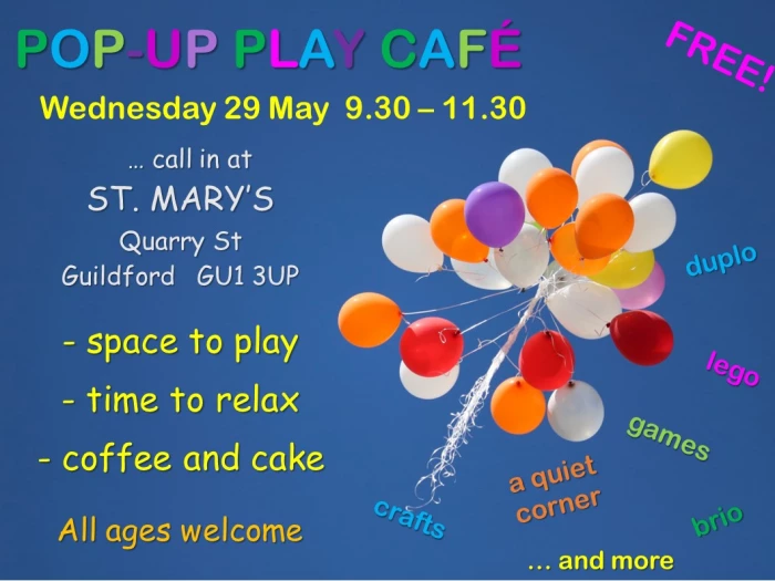 Pop Up Play Cafe May 2024