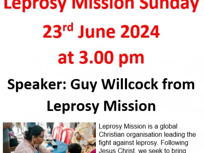 Leprosy Mission Sunday 23rd June 2024_240618