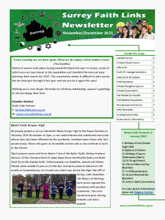 SFL Newsletter Nov and Dec 2021