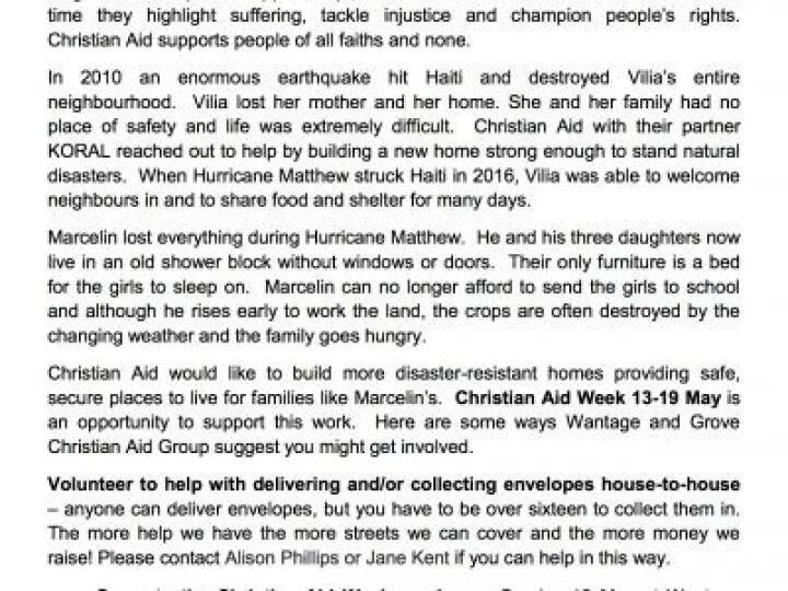 Christian aid report