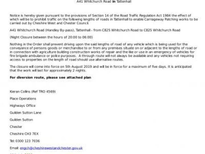 Road Closure