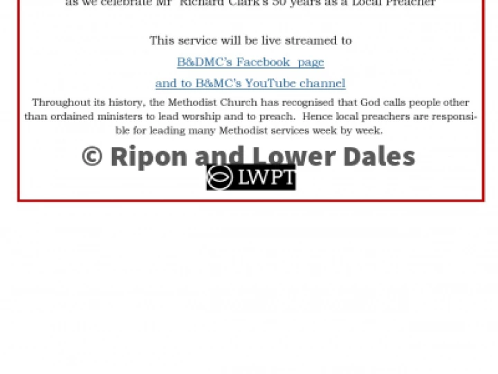 LP Rclark long service invite