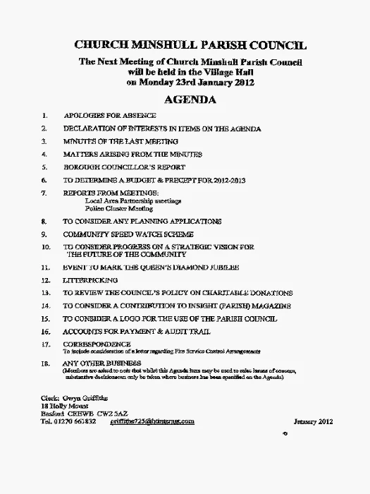 2012-01-21 PC Minutes & Agenda