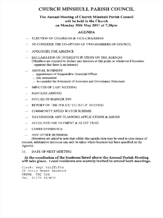 2011-05-30 PC Minutes & Agenda