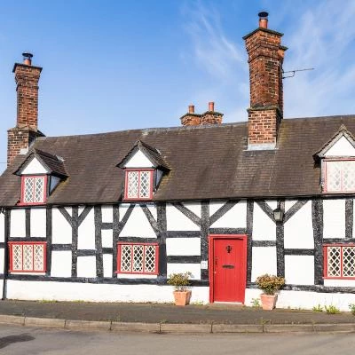 Traditional Black and White House at Beeston, Cheshire 2