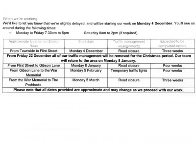 Thames Water_Station Rd Work Schedule