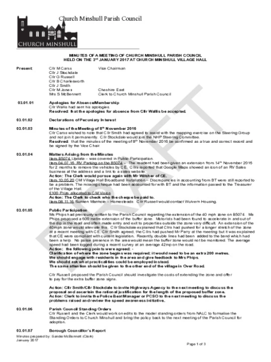 2017-01-03 PC Minutes DRAFT