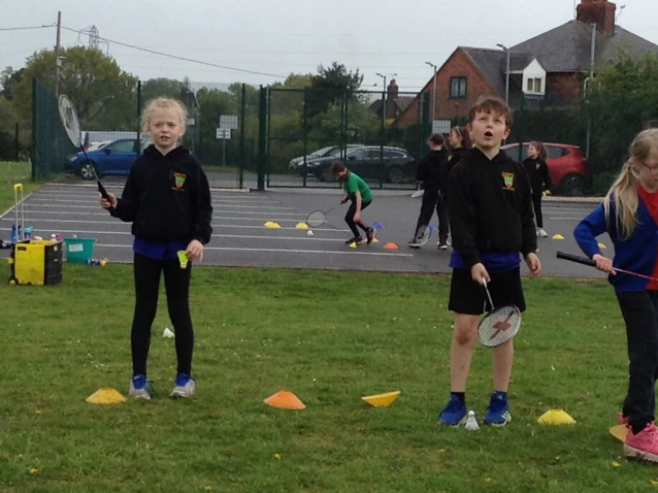 Children Playing Badminton