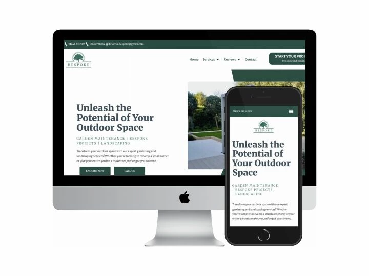 Desktop and mobile screenshots of the Bespoke Chester website