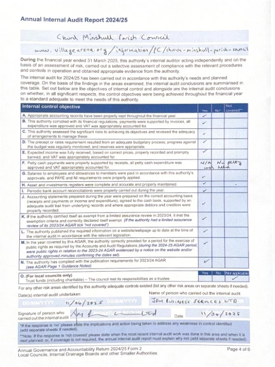 24-25 Internal Audit Report