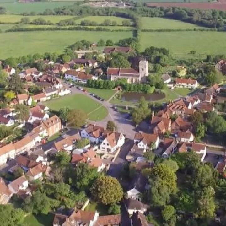 Flying Overview of Village