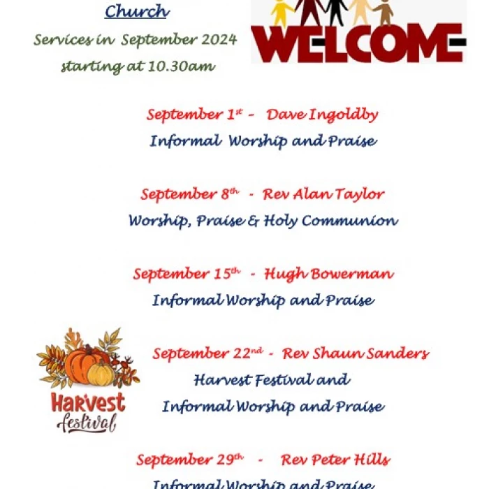 Sunday Services September 2024