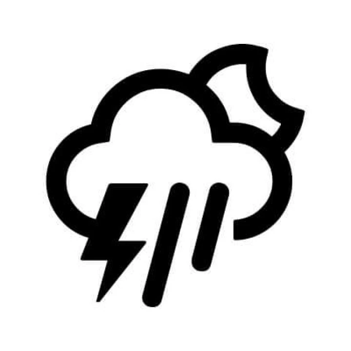 Weather, thundery shower, night