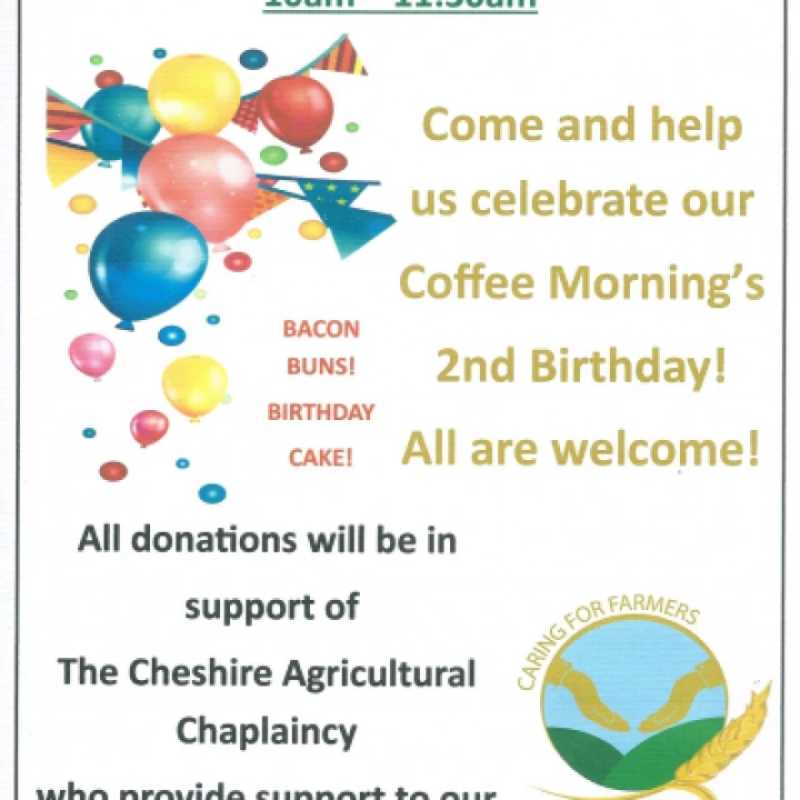 Poster St Andrews Coffee Mornings 2nd Birthday August 2023 PhotoScan