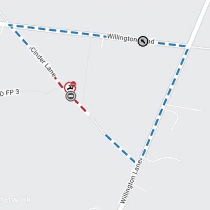 Road Closure – Cinder Lane – 20231009