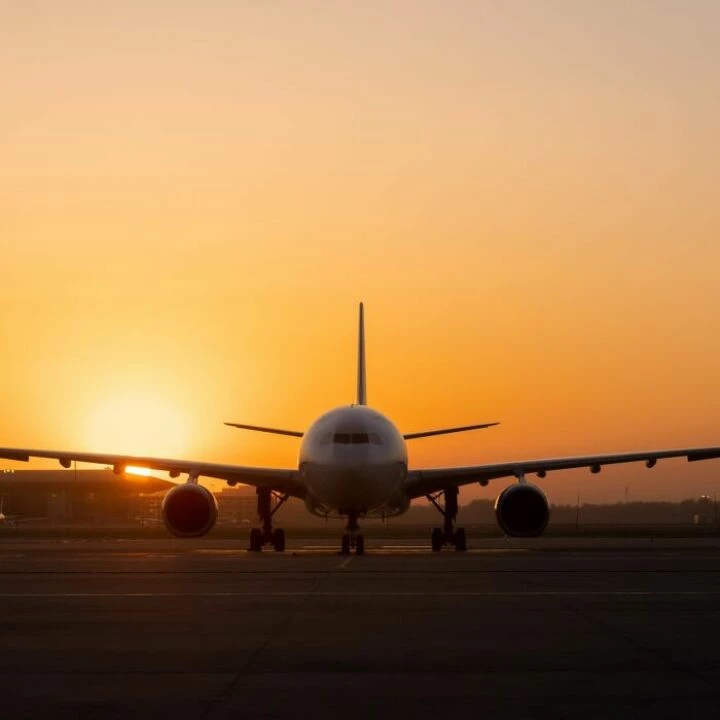 Plane Sunset