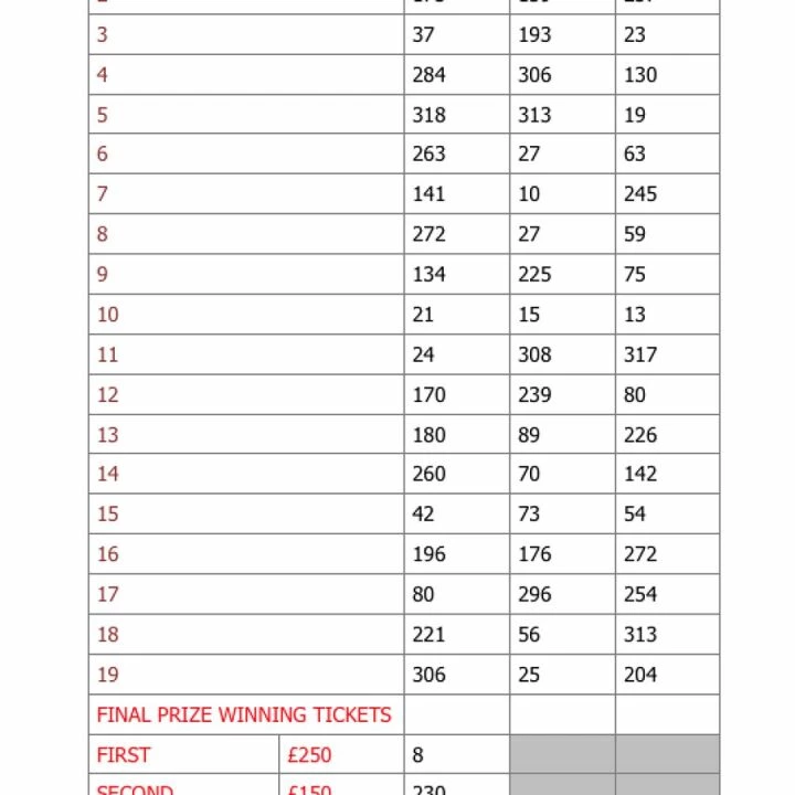 Hall Lottery Winners