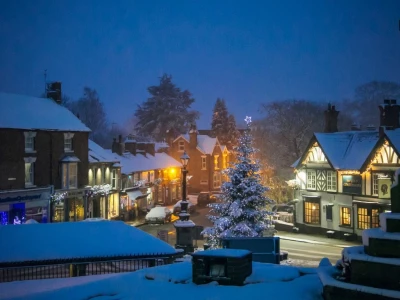 Audlem in Winter Snow