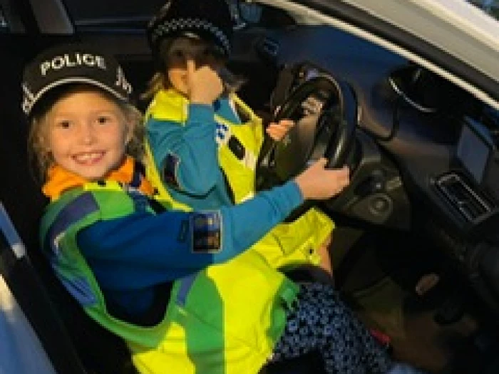 Beavers in police car Oct 2023 Photo 2023 10 09 20 28 49