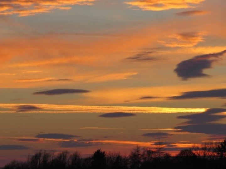 December Sunset over Audlem