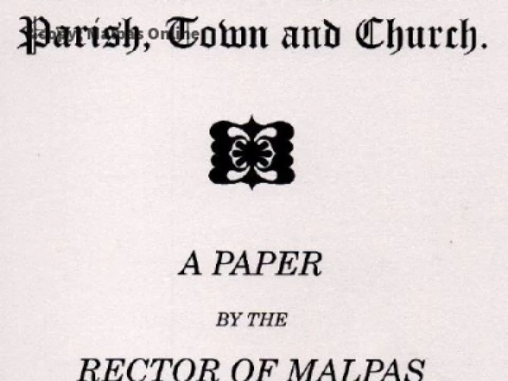 Malpas, Parish, Town and Church