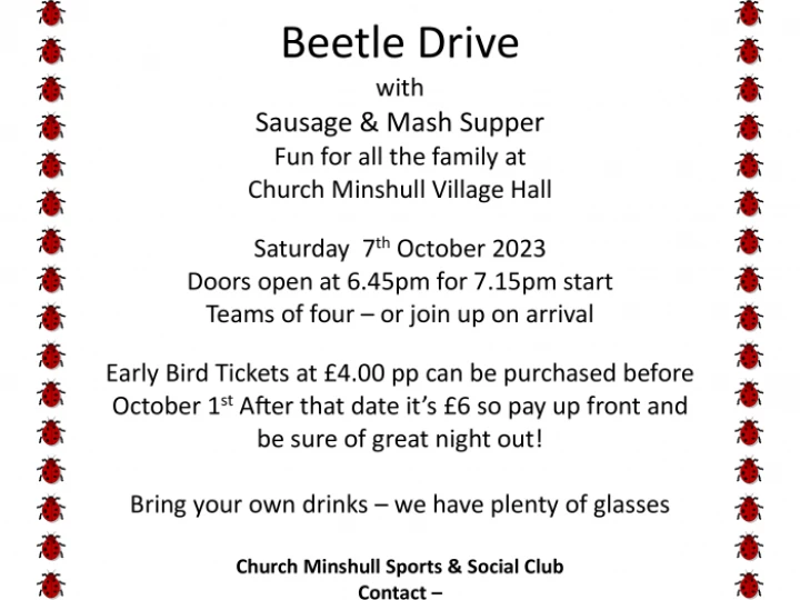 Beetle Drive poster 7 oct 2023