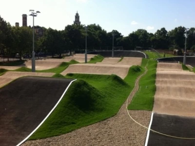 burgess park national bmx track end view
